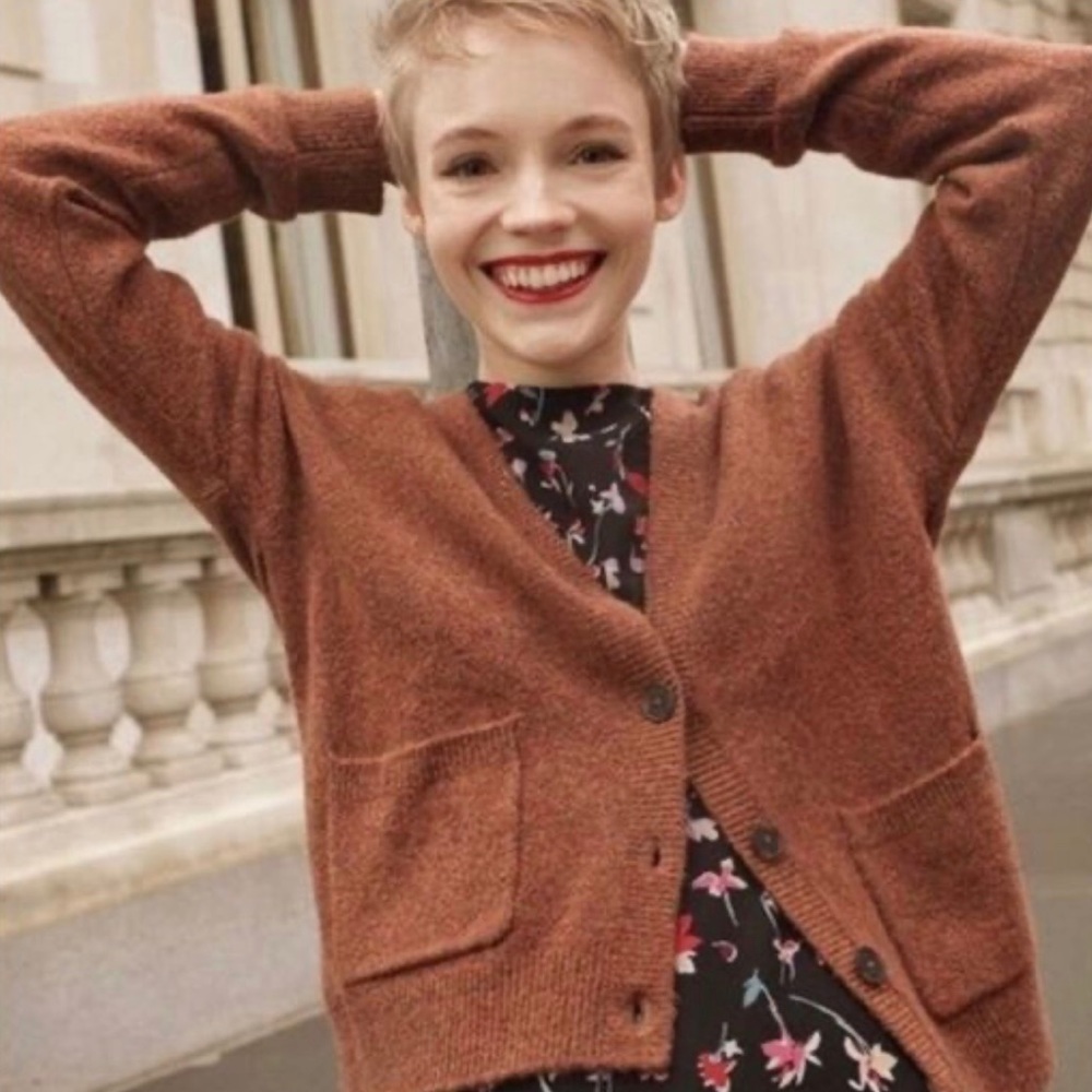 Madewell Ex-boyfriend short Kent cardigan XS